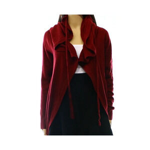 Shae Women's Cardigan Open Front Red Pomegranate Size M